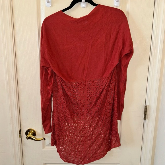 Grace & Lace light weight two fit knit cardigan poncho cover-up sweater spice OS - Picture 8 of 11